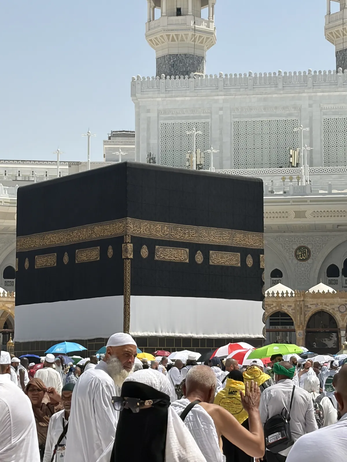 Pilgrims performing rituals in holy sites