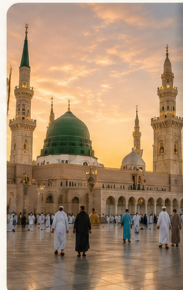 Pilgrims visiting Madinah during Umrah